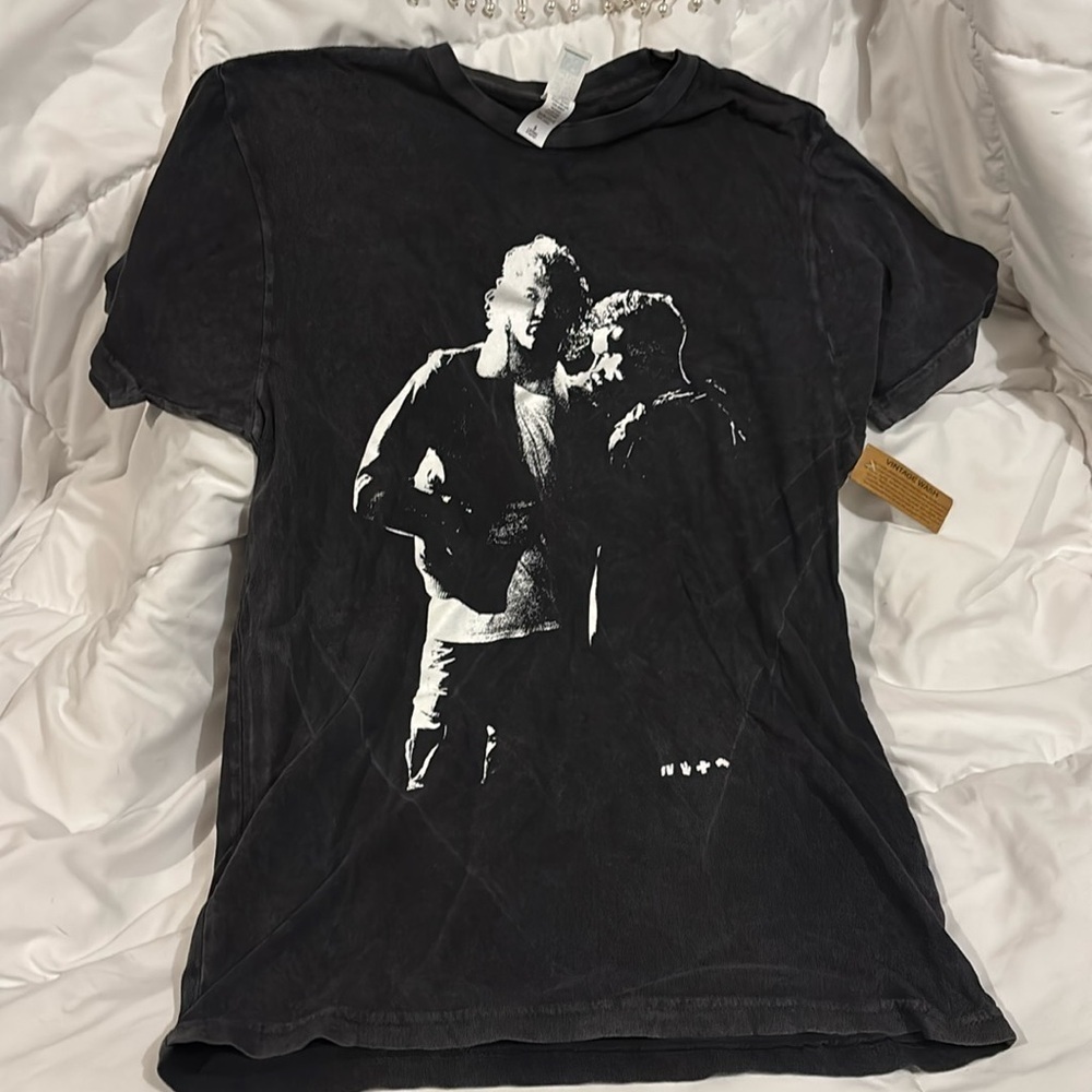For King + Country, what are we waiting for vintage wash T-shirt size small